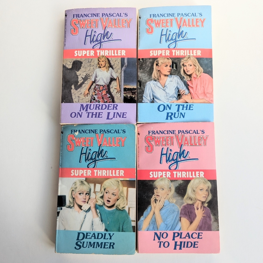 LOT of 4 Vintage Sweet Valley High Super Thriller Books by Francine Pascal